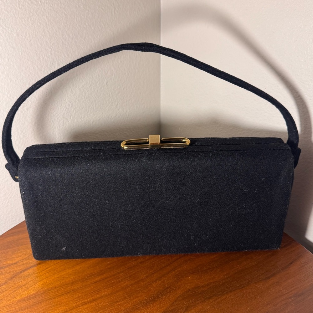 Vintage L and M Spotlite Exclusive Wool Bag with Gold Clasp